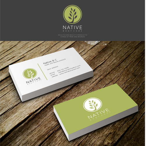 Green and grey logo with the title 'Luxury Body Care Logo'