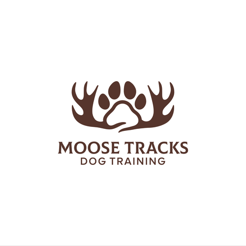 Paw design with the title 'Moose tracks'