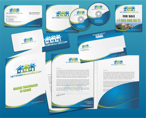 Home brand with the title 'RealtyFinders identity pack'