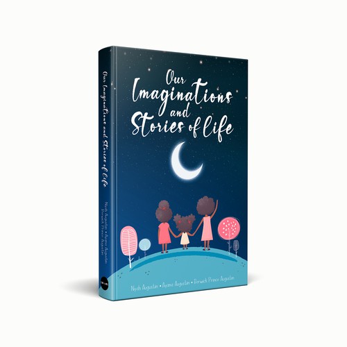 Drawing book cover with the title 'Illustrated cover for children's book'