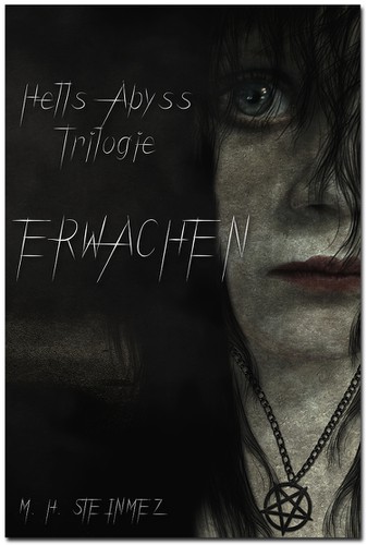 Gothic book cover with the title 'A book cover design for a horror novel'