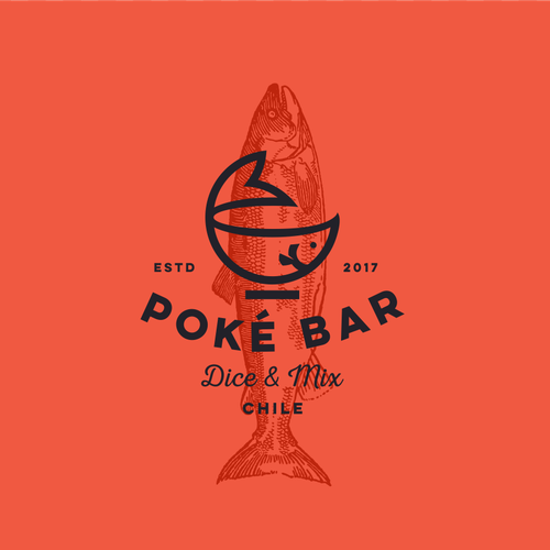 Bowl design with the title 'Logo for Poke bar '
