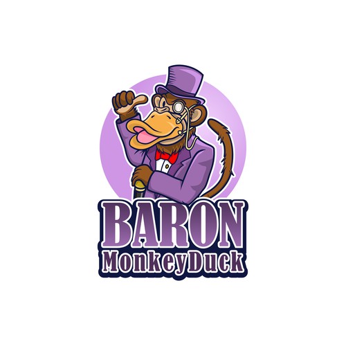 Neon YouTube logo with the title 'Logo for Baron Monkeyduck'