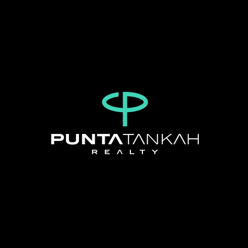 Beach brand with the title 'Punta Tankah Realty Logo Concept'