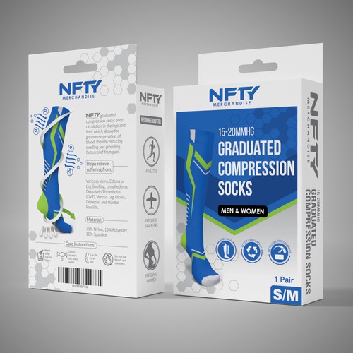 Sleek packaging with the title 'Packaging design for NFYT'