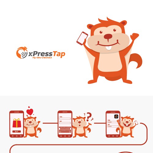 Icon artwork with the title 'xPressTap mascot'