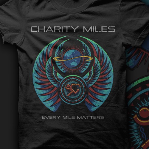 Band t-shirt with the title 'Charity Miles Journey'