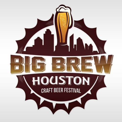 Festival logo with the title 'Help Big Brew Houston with a new logo'