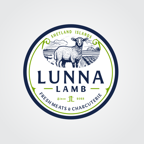 Lamb design with the title 'Product Label for Premium Lamb product'