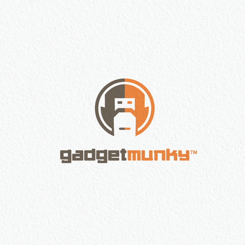 Monkey logo with the title 'Logo for Gadget Munky'