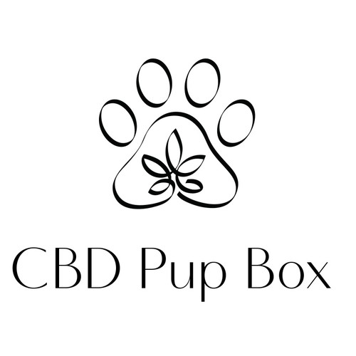 Branding illustration with the title 'Logo mark concept for CBD Pup Box'