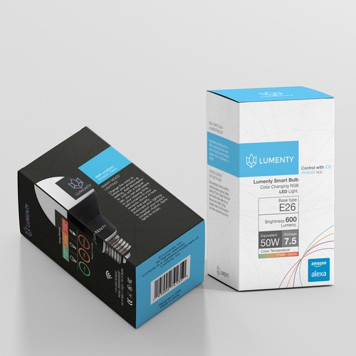Technology packaging with the title 'Packaging Design'