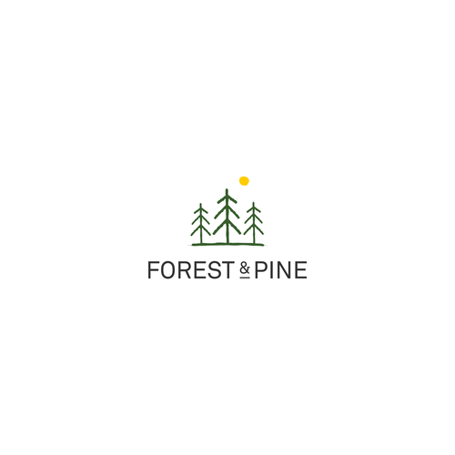 Pine tree logo with the title 'Forest & Pine'