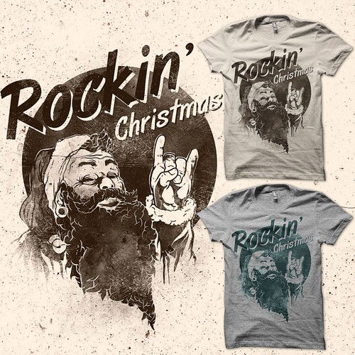 X-mas design with the title 'Rockin' Christmas'