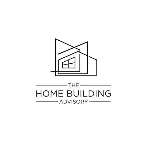 One line design with the title 'HOME BUILDING'