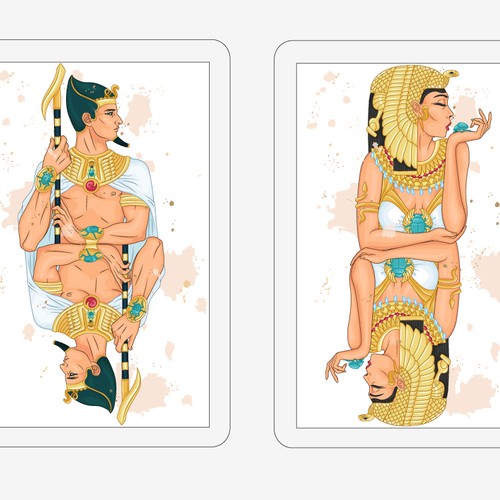 Cartoon artwork with the title 'Playing Cards'