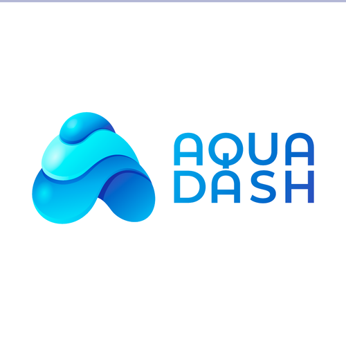 Aqua logo with the title 'A / water logo'