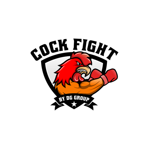 Chicken king logo with the title 'cock fight by dg group'