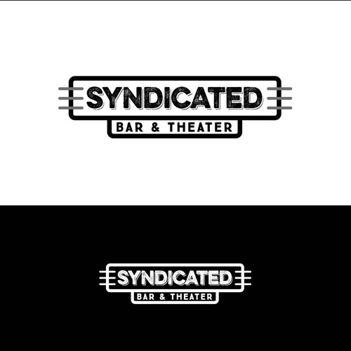 Theater logo with the title 'Create A Memorable Logo For Brooklyn's First Bar & Repertory Film Theater'