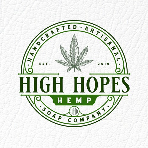 Ornament design with the title 'High Hopes Hemp'