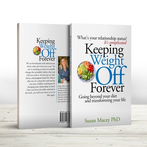 Diet book cover with the title 'Book cover design for diet book'