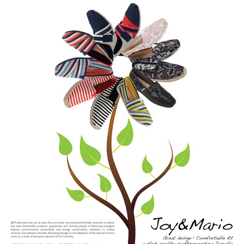Magazine ad design with the title 'Magazine Ad for Joy&Mario'