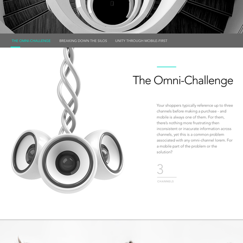 White website with the title 'Powerful website concept for enterprise software company'