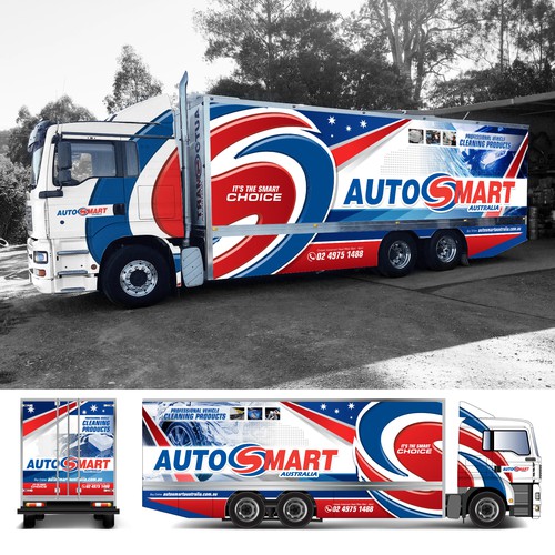 Cleaning design with the title 'Eye-Catching Truck graphics'