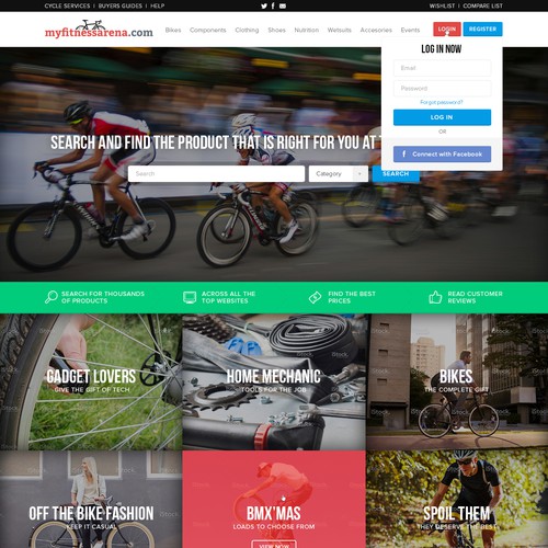 Sports website with the title 'Sports comparison website'