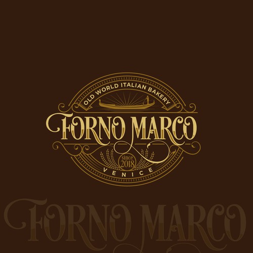 Wheat logo with the title 'Vintage bakery logo'