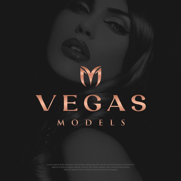 Slot machine logo with the title 'Vegas Models'