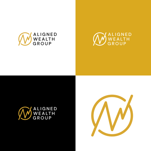 Yellow brand with the title 'Wealth Management logo'
