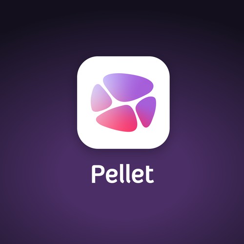 App brand with the title 'Pellet App logo design'