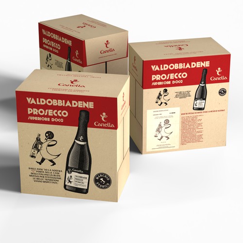 Wine packaging with the title 'Packaging design'