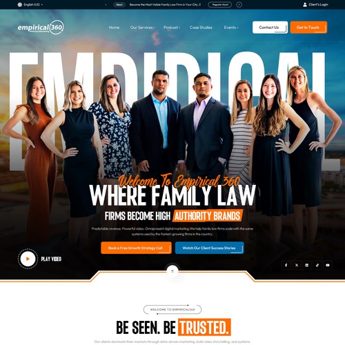 Coaching website with the title 'Empirical360'