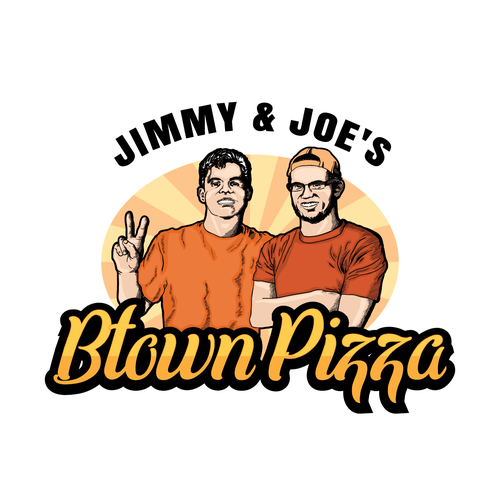 Detailed logo with the title 'College town pizza restaurant logo'