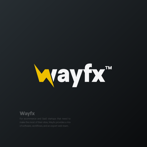 Minimalist logo with the title 'wayfx'