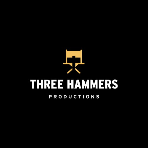 Movie logo with the title 'THREE HAMMERS'
