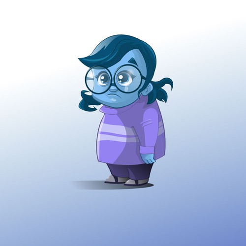 Cartoon artwork with the title 'cartoon characters based on humor'