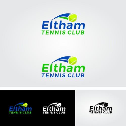 Tennis logo with the title 'Eltham Tennis Club'
