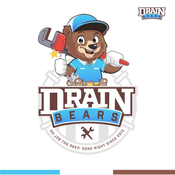 Water logo with the title 'Modern plumbing logo'