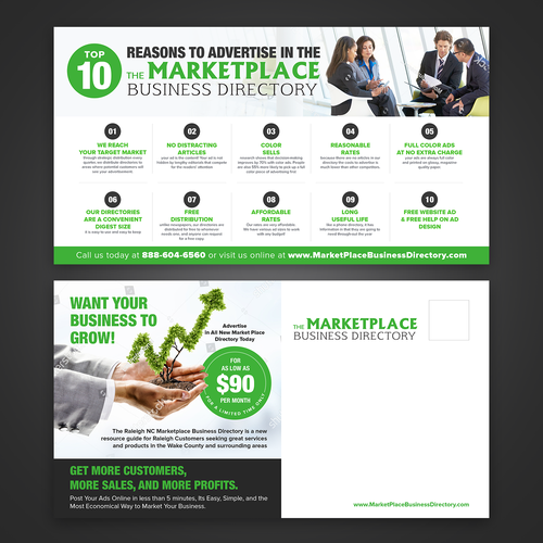 Marketplace design with the title 'The MarketPlace Business Directory'