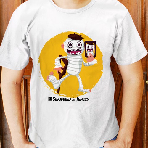 T-shirt artwork with the title 'Design a clever image for a T-shirt'