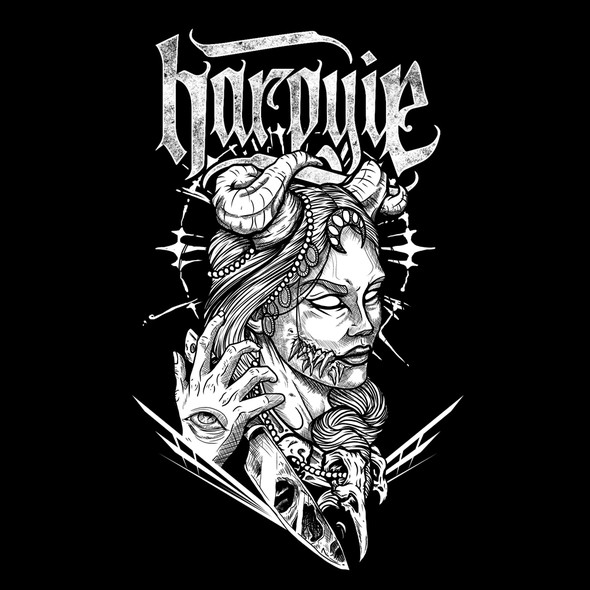 T-shirt with the title 'Harpyie T-shirt design'