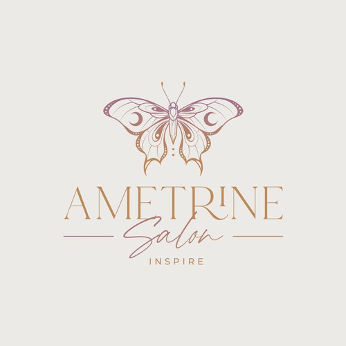 Mystical logo with the title 'Ametrine Salon'