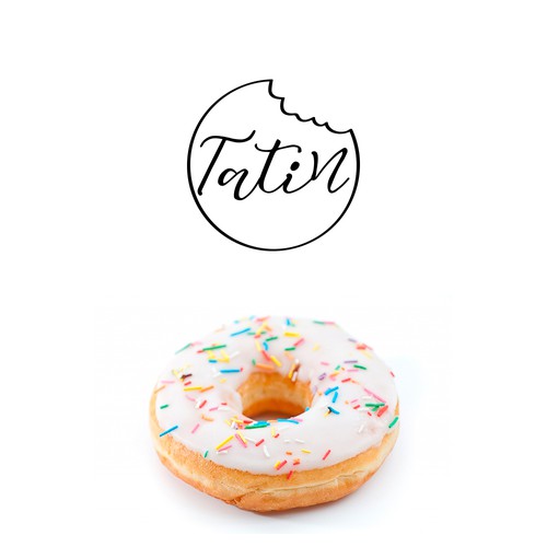 Donut design with the title 'Design Logo for bakery. '
