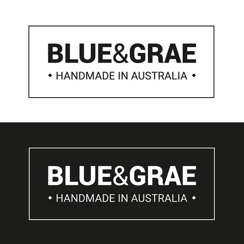 Leather logo with the title 'Blue&Grae - Brand Identity'