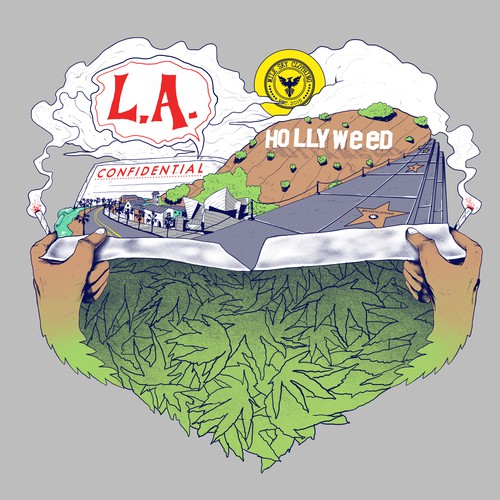 City t-shirt with the title 'Hollyweed'
