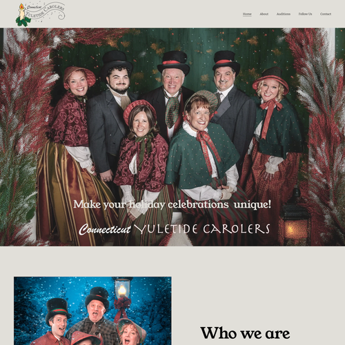 Design with the title 'Connecticut Yuletide Carolers Domain'