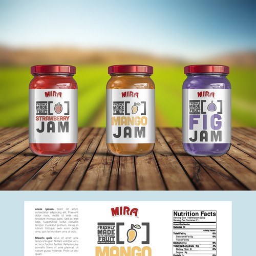 Jam design with the title 'Jam Label Design'